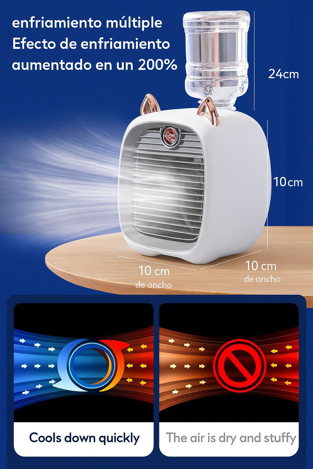 MINI ENFRIADOR DE AIRE PORTATIL